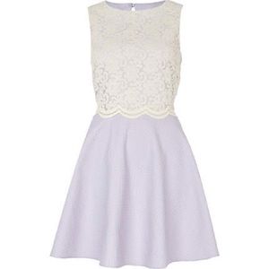 River Island Lavender Dress with Lace Top Size 6 💜